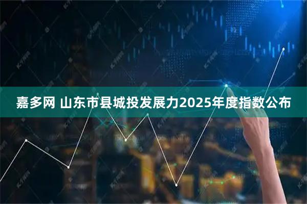 嘉多网 山东市县城投发展力2025年度指数公布