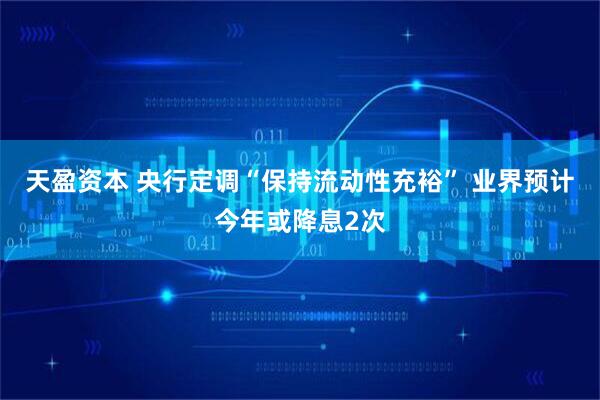 天盈资本 央行定调“保持流动性充裕” 业界预计今年或降息2次