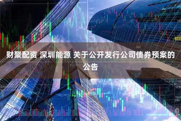 财聚配资 深圳能源 关于公开发行公司债券预案的公告
