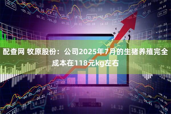 配查网 牧原股份：公司2025年7月的生猪养殖完全成本在118元kg左右